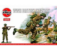 Airfix Model Figures Set - A02718V WWII British Infantry - Model Building Kit Accessories, Plastic Model Kits for Adults & Children 8+, Set Includes 14 Unpainted Figures - Accessory for Dioramas