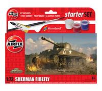 Airfix Model Kit Starter Sets - Cars, Planes, Tanks, Ships w/Paint, Glue, Brush