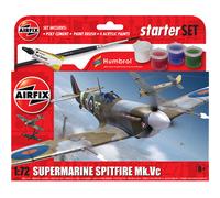 Airfix Model Kit Starter Sets - Cars, Planes, Tanks, Ships w/Paint, Glue, Brush