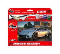 Airfix Model Kit Starter Sets - Cars, Planes, Tanks, Ships w/Paint, Glue, Brush