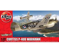 Airfix Plastic Model Kit Curtiss P-40B Warhawk A01003B – 1:72, Sprues & Decals, Ages 8+, Olive