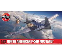 Airfix Model Set - A01004B North American P-51D Mustang Model Building Kit - Pl