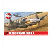Airfix Model Set - A01008B Messerschmitt Bf109E-4 Model Building Kit - Plastic Model Plane Kits for Adults & Children 8+, Set Includes Sprues & Decals- 1:72 Scale Model