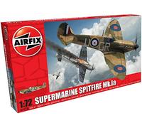 Airfix Model Set - A01071B Supermarine Spitfire Mk.la Model Building Kit - Plastic Model Plane Kits for Adults & Children 8+, Set Includes Sprues & Decals - 1:72 Scale Model