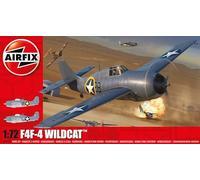 Airfix Model Set - A02070A Grumman F4F-4 Wildcat Model Building Kit - Plastic Model Plane Kits for Adults & Children 8+, Set Includes Sprues & Decals - 1:72 Scale Model