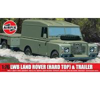 Airfix A02324 LWB Landrover (Hard Top) and GS Trailer 1:76 Scale Series 2 Plastic Model Kit