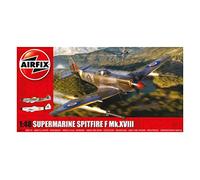 Airfix Model Set - A05140 Supermarine Spitfire F Mk.XVIII Model Building Kit - Plastic Plane Kits for Adults & Children 8+, Set Includes Sprues & Decals - 1:48 Scale