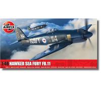 Airfix Model Set - A06105A Hawker Sea Fury FB.II Model Building Kit - Plastic Model Plane Kits for Adults & Children 8+, Set Includes Sprues & Decals - 1:48 Scale Model