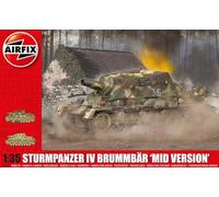Airfix Model Set - A1376 Sturmpanzer IV Brummbar (Mid Version) Model Building Kit - Plastic Model Tank Kits for Adults & Children 8+, Set Includes Sprues & Decals - 1:35 Scale Model