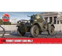 Airfix Model Set - A1379 Ferret Scout Car Mk.2 Model Building Kit - Plastic Model Tank Kits for Adults & Children 8+, Set Includes Sprues & Decals - 1:35 Scale Model, un-Painted