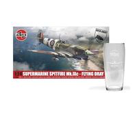 Airfix Model Set - A17001A Supermarine Spitfire Mk.IXc - Flying Dray Model Aircraft Kit - Plastic Plane Kits for Adults, Set Includes Special Edition Pint Glass - 1:24 Scale