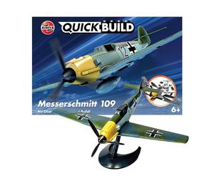 Airfix QUICKBUILD Model Aircraft Kits - J6001 Messerschmitt Bf109 Model Building Kit for Kids 6+, Construction Plane Toys for Boys - Fighter Jet & Toy Aeroplane Sets, Plane Enthusiast Gifts