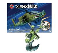 Airfix QUICKBUILD Model Aircraft Kits - J6004 Apache Model Building Kit for Kids 6+, Construction Helicopter Toys for Boys & Girls - Fighter Helicopt