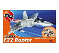 Airfix QUICKBUILD Model Aircraft Kits - J6005 F22 Raptor Model Building Kit for Kids 6+, Construction Plane Toys for Boys & Girls - Fighter Jet Planes