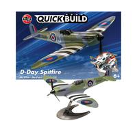 Airfix QUICKBUILD Model Aircraft Kits - J6045 D-Day Spitfire Model Building Kit for Kids 6+, Construction Plane Toys for Boys & Girls - Fighter Jet