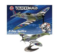Airfix QUICKBUILD Model Aircraft Kits - J6045 D-Day Spitfire Model Building Kit for Kids 6+, Construction Plane Toys for Boys & Girls - Fighter Jet Planes & Toy Aeroplane Sets, Plane Enthusiast Gifts
