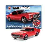 Airfix QUICKBUILD Model Car Kit - Ford Mustang GT 1968 Red Car Building Kit for Kids 6+, Construction Toys for Boys & Girls, No Glue Model Making - Classic Car Gifts Plastic Model Kits