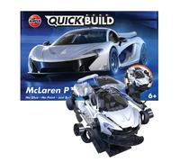 Airfix QUICKBUILD Model Car Kit - McLaren P1 White Car Building Kit for Kids 6+, Construction Toys for Boys & Girls, No Glue Model Making - Classic C