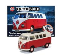 Airfix QUICKBUILD Model Car Kit - VW Camper Van Red Car Building Kit for Kids 6+, Construction Toys for Boys & Girls, No Glue Model Making - Classic Car Gifts Plastic Model Kits