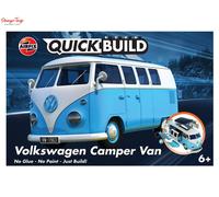 Airfix QUICKBUILD Model Car Kit - VW Camper Van Blue Car Building Kit for Kids 6+, Construction Toys for Boys & Girls, No Glue Model Making - Classic Car Gifts Plastic Model Kits
