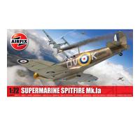 Airfix Standard Model Set - A01071C Supermarine Spitfire Mk.Ia Model Building Kit - Plastic Model Plane Kits for Adults & Children 8+, Set Includes S