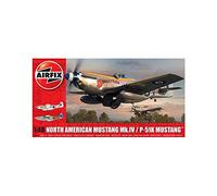 Airfix Standard Model Set - A05137 North American Mustang Mk.IV/P-51K Mustang Model Building Kit - Plastic Aircraft Kits for Adults & Children 8+, Includes 136 Pieces - 1:48 Scale