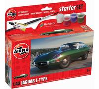 Airfix Starter Set - A55009 Jaguar E-Type Model Building Kit - Plastic Model Ca