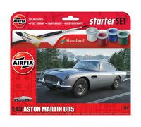 Airfix Starter Set - A55011 Aston Martin DB5 Model Building Kit - Plastic Model Car Kits for Adults & Children 8+, Set Includes Decals, Humbrol Acryl