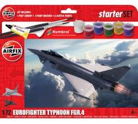 Airfix Starter Set - A55016 Eurofighter Typhoon FGR.4 Model Building Kit - Plastic Model Plane Kits for Adults & Children 8+, Set Includes Decals, Paints, Brushes & Poly Cement - 1:72 Scale
