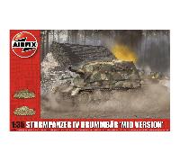 Airfix Model Set - A1376 Sturmpanzer IV Brummbar (Mid Version) Model Building Kit - Plastic Model Tank Kits for Adults & Children 8+, Set Includes Sprues & Decals - 1:35 Scale Model