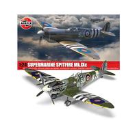 Airfix Supermarine Spitfire Mk.IXc Model Aircraft Kit, 1:24 Scale Plastic Model Aircraft/Plane Kits, 433 Piece WW2 Model Kit for Experienced Modeller Ages 8+, Includes Sprues & Decals