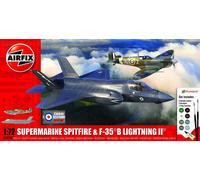Airfix Then and Now Spitfire/Lightning Gift Set (1:72 Scale)