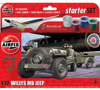 AirFix 1:72 Scale Gift Set - Willys MB Jeep, Green