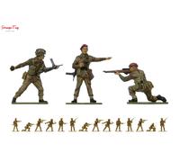 Airfix Model Figures Set - A02701V WWII British Paratroops - Model Building Kit Accessories, Plastic Model Kits for Adults & Children 8+, Set Includes 14 Unpainted Figures - Accessory for Dioramas