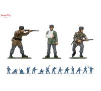 Airfix Model Figures Set - A02712V WWII German Paratroops - Model Building Kit Accessories, Plastic Model Kits for Adults & Children 8+, Set Includes 14 Unpainted Figures - Accessory for Dioramas