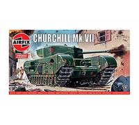Airfix Vintage Classics Set - A01304V Churchill Mk.VII - Plastic Model Tank Kits for Adults & Children 8+, Includes 104 Pieces - 1:76 Scale Model Tank Set