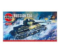 Airfix Vintage Classics Set - A01316V Russian T34 - Plastic Model Tank Kits for Adults & Children 8+, Set Includes 58 Pieces, Sprues & Decals - 1:76 Scale Model Tank Set