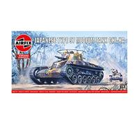 Airfix Vintage Classics Set - A01319V Type 97 Chi Ha Japanese Tank - Plastic Model Tank Kits for Adults & Children 8+, Set Includes 68 Pieces, Sprues & Decals - 1:76 Scale Model