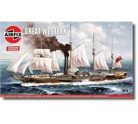 Airfix Vintage Classics Set - A08252V Great Western - Plastic Model Ship Kits for Adults & Children 8+, Set Includes 208 Pieces - 1:180 Scale Model Ship Set, Un-painted