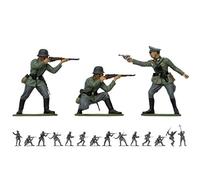 Airfix Model Figures Set - A02702V WWII German Infantry - Model Building Kit Accessories, Plastic Model Kits for Adults & Children 8+, Set Includes 14 Unpainted Figures - Model Accessory for Dioramas