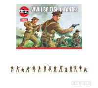 Airfix WW2 Figures 1:76 Model Kit 48 Army Soldiers British German US Infantry