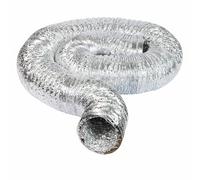 Airflow 100mm (4 inch) x 10m Flexible Aluminium Insulated Ducting Pipe - Tumble Dryer Vent Hose, Flexible Ducting for Extractor Fans, Cooker Hoods & Hydroponics