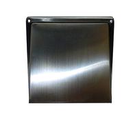 Airflow® 150mm Stainless Steel Square Wall Vent Outlet with Gravity Flap - Weather-Resistant Ducting Cover for Commercial, Industrial & Domestic Ventilation - Includes Stainless Steel Screw