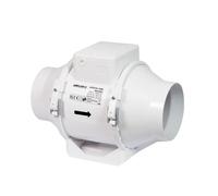 Airflow Aventa 100B In-Line Mixed Flow Extractor Fan - 21W Energy-Saving Ventilation, 40-52 l/s (145-187 m³/h) Flow Rate, IPX4 Rated, Compact Design (190x246x126 mm), Fits 100mm Duct, 3-Year Warranty