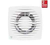 Airflow Aria Humidity Timer Bathroom Extractor Fan, 18.5 L/s, 100mm, Quiet, Ipx4, 2 Year Warranty