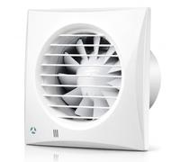 Airflow Aria Quiet 100T Extractor Fan with Timer (2 - 30 Mins) - 100mm/4- Energy Efficient 7.5W, 26.9 l/s, Low SFP 0.27W/L/s, 2-Years Warranty