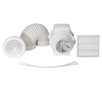 Airflow Aventa Timer controlled in-line Shower Fan and Kit 125mm - 9041406