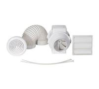 Airflow Aventa Timer controlled in-line Shower Fan and Kit 125mm - 9041406