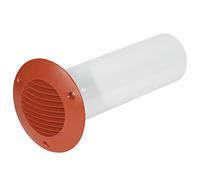 Airflow Cavity Wall Ducting Kit - 150mm Diameter x 350mm Length Rigid Plastic Duct with Terracotta Grille & Screws - Airtight, Easy to Install