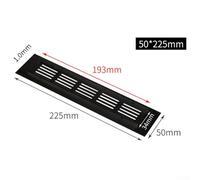 Airflow Cupboard Ventilation Mesh Air Cooling Cover Aluminum Alloy Breathable Grille for Cabinet for Louvered for Vent Wardrobe Resistant Heating Panel (50225mm)